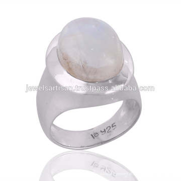 Rainbow Moonstone Gemstone 925 Sterling Silver Ring Jewelry